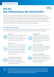Foto des allgemeinen Factsheet zur HIS eG